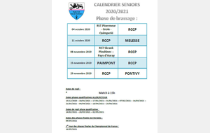 Le calendrier senior est sorti !