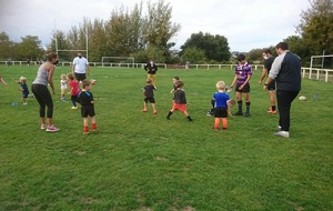 Super entraînement à l'école de rugby!